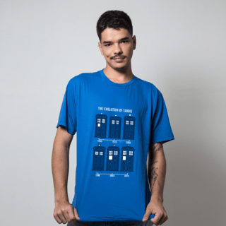 CAMISETA AZUL ROYAL - EVOLUTION OF TARDIS