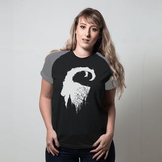 CAMISETA RAGLAN PRETA - DARK FOREST