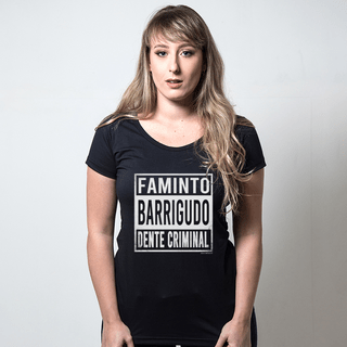 CAMISETA PRETA - FAMINTO