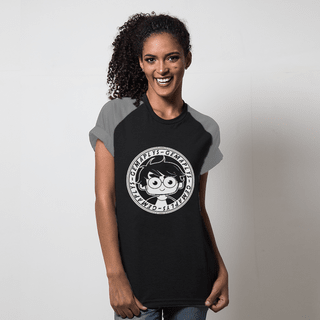 CAMISETA RAGLAN PRETA - GEMAPLYS LOGO