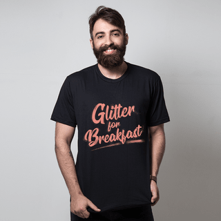 CAMISETA PRETA - GLITTER