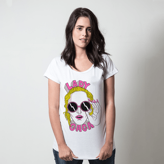 CAMISETA BRANCA - LADY GAGA