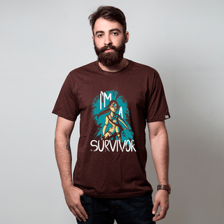 CAMISETA MARROM - SOBREVIVENTE