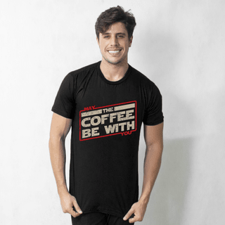 CAMISETA PRETA - MAY THE COFFEE