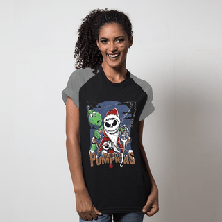 CAMISETA RAGLAN PRETA - MERRY PUMPKINS