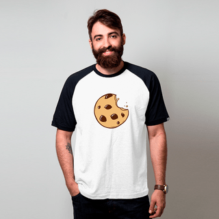 CAMISETA RAGLAN BRANCA - COOKIE CARTOON