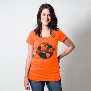 CAMISETA LARANJA - LOGO GRANDE