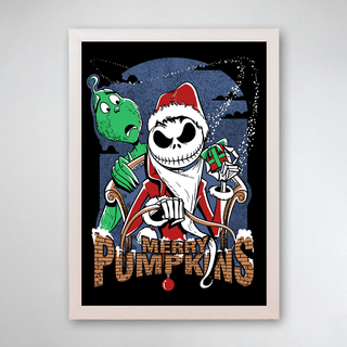 PÔSTER COM MOLDURA - MERRY PUMPKINS