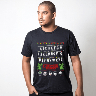 CAMISETA PRETA - ALFABETO