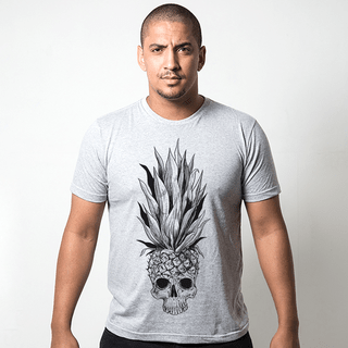 CAMISETA CINZA - ABACAXI SKULL