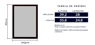 PÔSTER COM MOLDURA - CORUJA