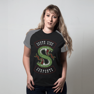 CAMISETA RAGLAN PRETA - SERPENTS