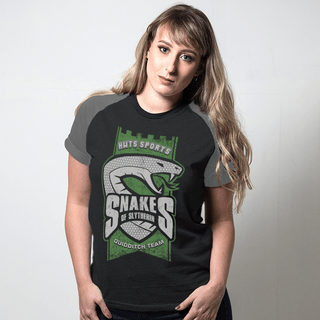 CAMISETA RAGLAN PRETA - SNAKES