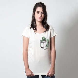 CAMISETA BRANCA - ZUMBI NO BOLSO