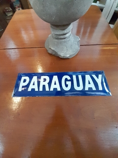 Antiguo Cartel de Chapa enlozada Paraguay Gan Tamaño - comprar online