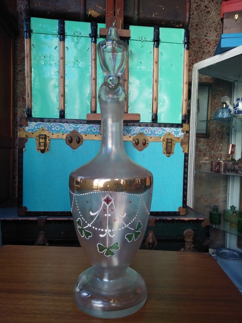 Botellón de cristal veneciano botella licorera