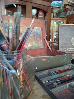 Caja de Pintura Artista Plástico Paletas incluidas - Un Viejo Almacén Antigüedades