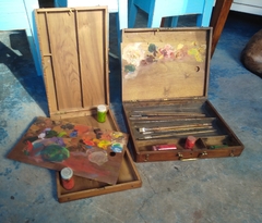 Caja de pintura en madera de artista plástico - comprar online