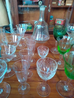 Antiguas copas y vasos (precio unitario) - Un Viejo Almacén Antigüedades