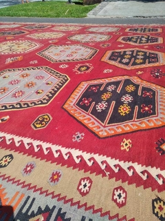 Original y Antiguo Kilim Gran Tamaño - comprar online