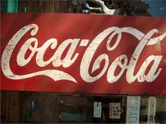 Cartel en Chapa de Coca Cola - comprar online
