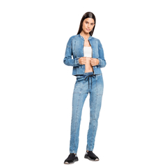 Jaqueta Live Stone Denim Feminina - Azul - comprar online