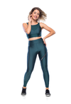 Top Cropped Reflect Verde Escuro