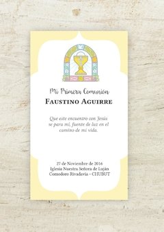 Estampita Caliz/Iglesia Amarilla