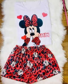 Pijama Corto Minnie Rojo