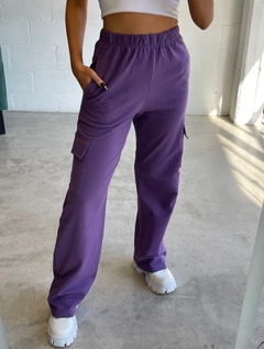 Pantalon Jogger Cargo Violeta - tienda online