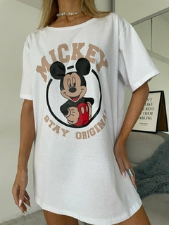 Remera Estampada Mickey Blanco #01