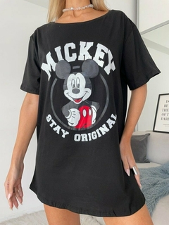 Remera Estampada Mickey Negro #01
