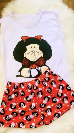 Pijama Adulto Musculosa Mafalda Rojo