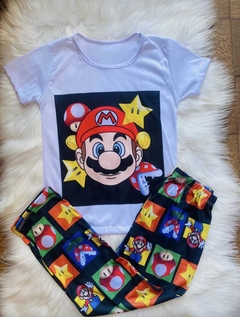 Pijama Largo Niños Mario Bross