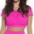 Top Fitness com Camiseta Transparente Rosa Pink  | SSTYLE - Moda Fitness
