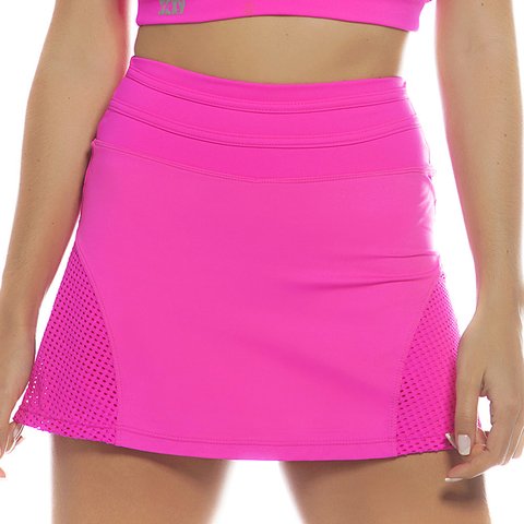 Short saia hot sale rosa fitness