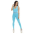Macacão Fitness com Decote V Azul Nuvem | SSTYLE - Moda Fitness