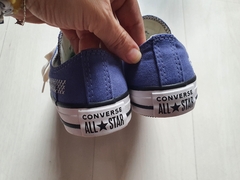 Converse All Star azul com detalhes bordados 33 - loja online