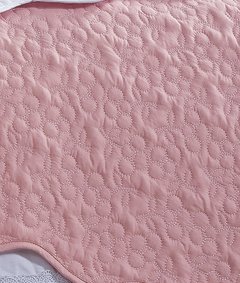 Cobre leito KING bordado em percal 200 fios 11 peças com detalhes em renda cor Rosê na internet