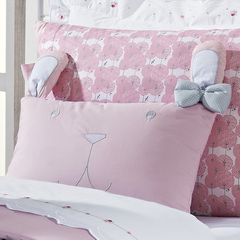 Imagem do Colcha solteiro amiguinhos estampada com almofadas bordadas 6 peças - colcha Eudora