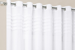 Cortina Branca em Voil - Cortina com 2 camadas para varão simples 3,00 m x 2,80 m - comprar online