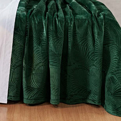Coleção Fiermont - Jogo de cobre leito super king em veludo verde bordado - 3 peças - comprar online