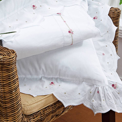 Coleção supreme - Jogo de lençol casal com flores Bordadas - jogo de lençol bordado em percal 200 fios 4 peças