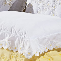 Coleção nuance - Jogo De lençol Solteiro Bordado 3 Peças - branco com margaridas bordadas - comprar online