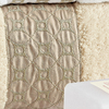 Coleção Marzzo enxoval em algodão egípcio - Jogo de toalha de banho 5 peças - Jogo de toalha de banho bege com barrado bordado