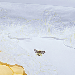 Jogo de lençol super king no percal 200 fios bordado - Jogo de lençol bordado com bordado de abelhas na internet