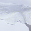 Jogo de Fronha decorativa bordada 70 x 50 cm - Fronha no percal 200 fios bordada - Fronha avulsa com bordado amarelo e branco