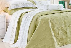 Manta Decorativa em tricô para cama ou sofá 2,00 x 1,50 cm - Branco