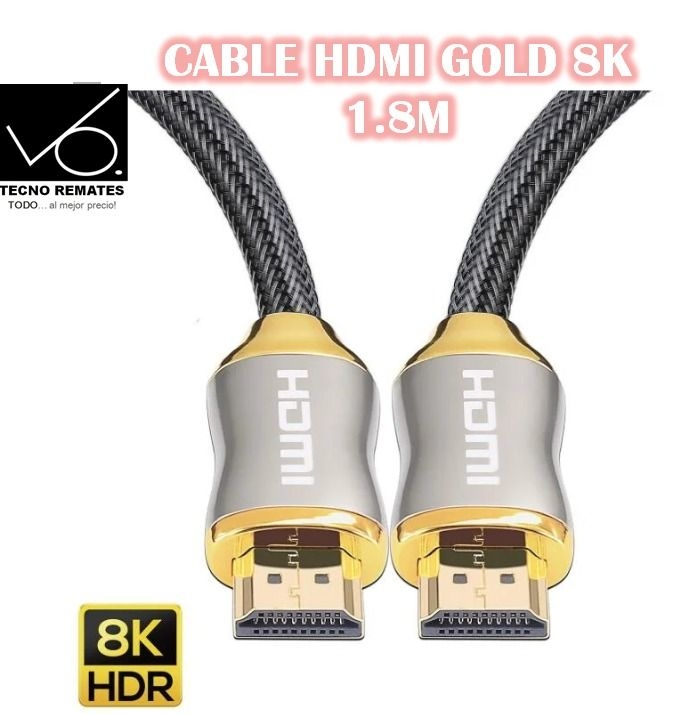 CABLE HDMI GOLD 8K 1.8M - Comprar en tecno remates