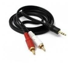 CABLE AUDIO DOS A UNO (RCA a Plug-aux) - tecno remates